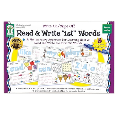 Write On/Wipe Off: Read And Write First Words Manipulative